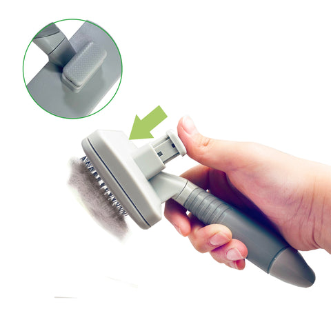 Cat brush, depilation brush with one button 